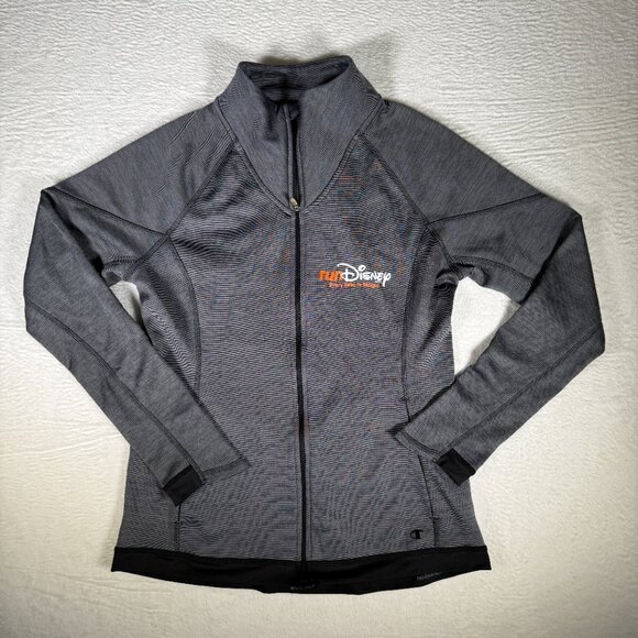 Disney Parks Run Disney Every Mile is Magic Race Jacket Black Grey Adult M Zip - Picture 1 of 9